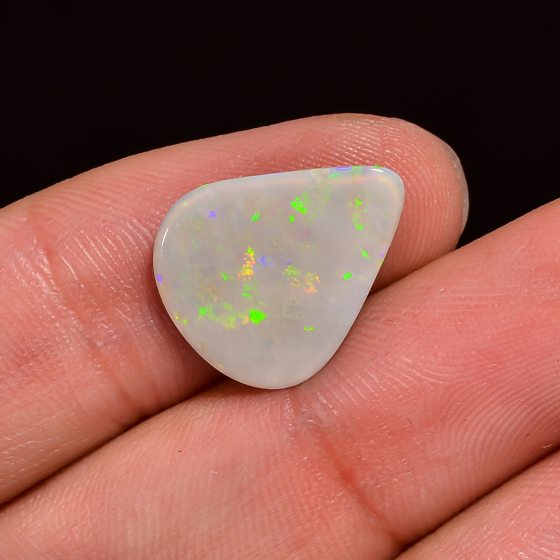 Natural Australian Opal Fancy Shape Cabochon Loose Gemstone For Making Jewelry 10X7X2 mm 1 Ct. OP-659