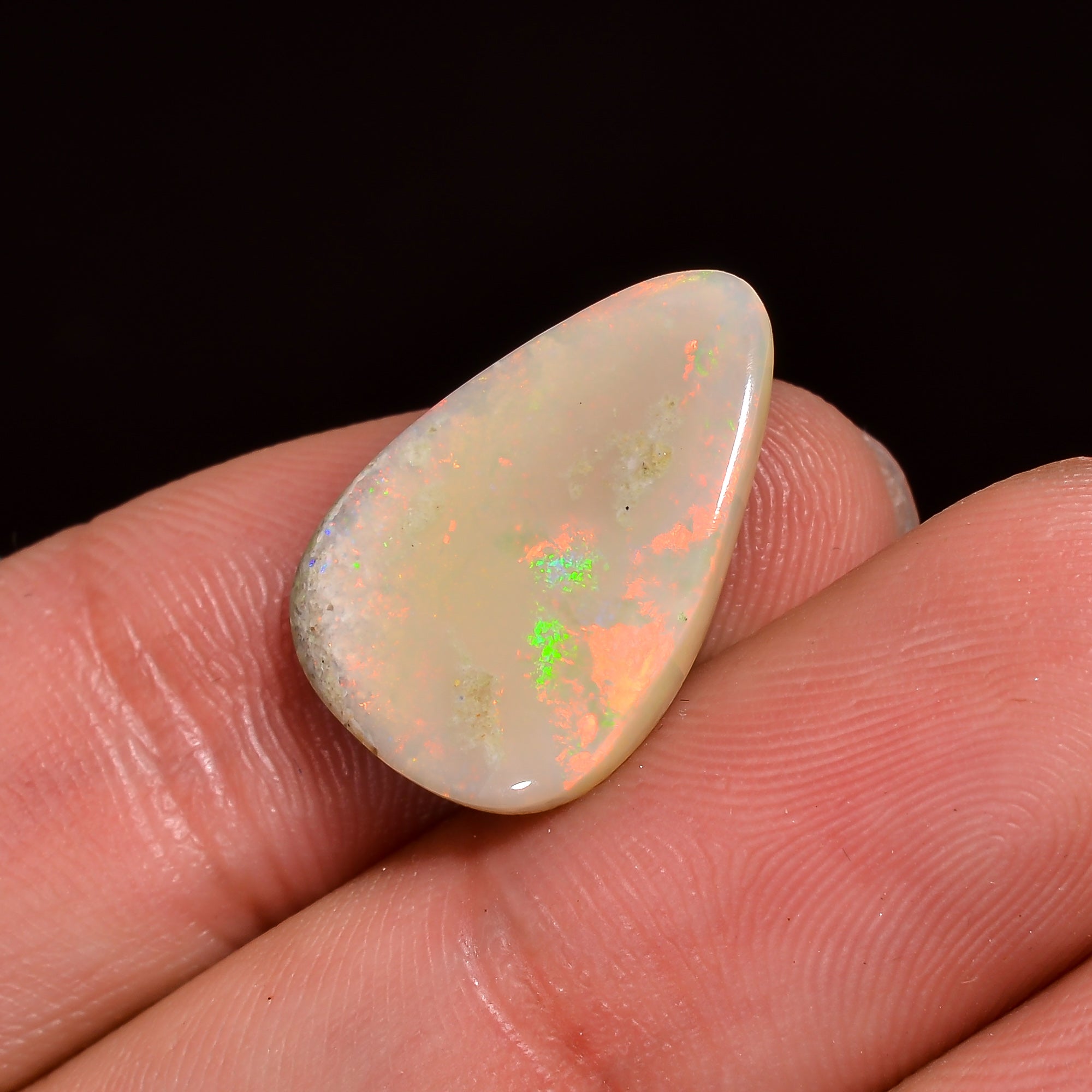 Natural Australian Opal Fancy Shape Cabochon Loose Gemstone For Making Jewelry 30X19X5 mm 24 Ct. OP-661