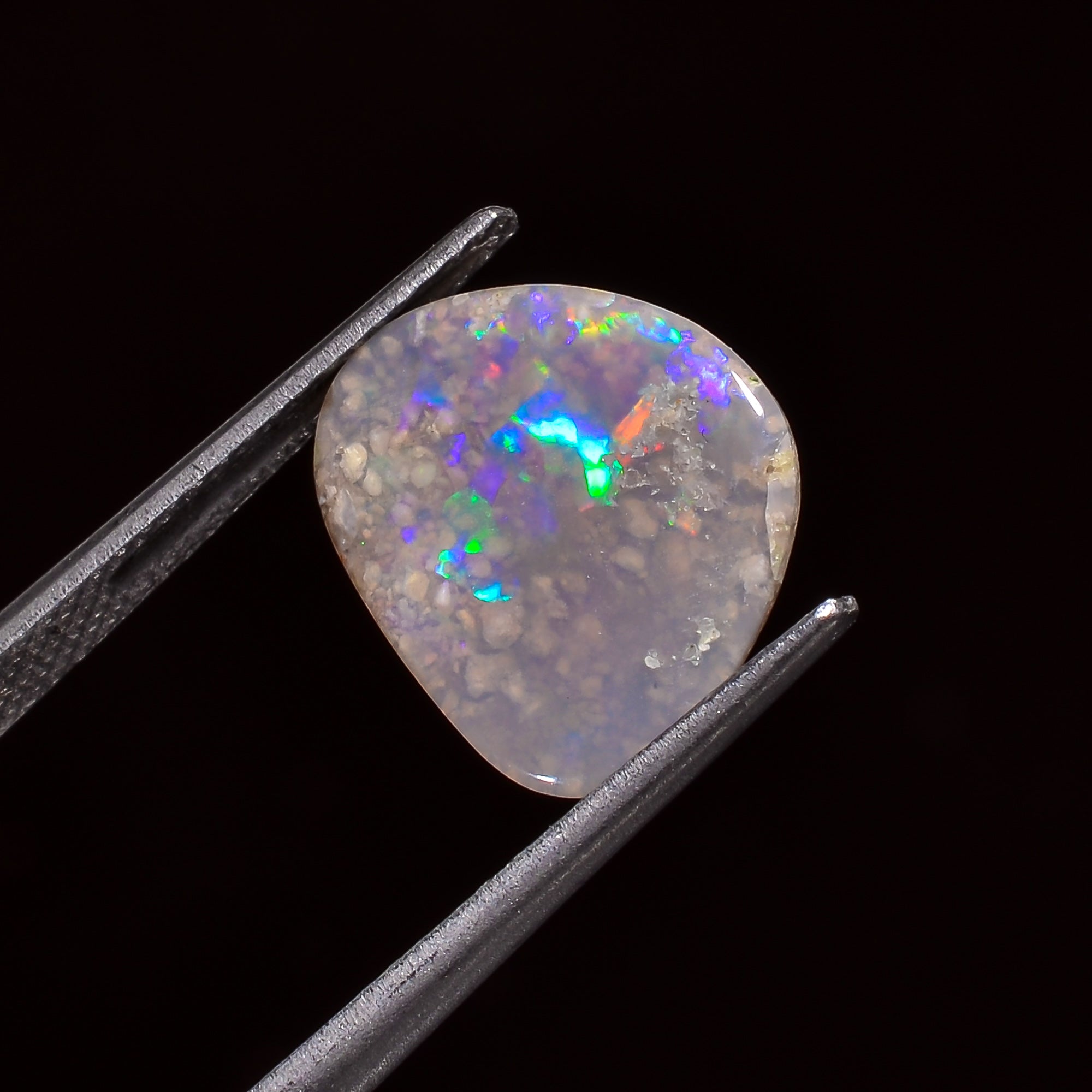 Natural Australian Opal Fancy Shape Cabochon Loose Gemstone For Making Jewelry 15X6X2 mm 1.5 Ct. OP-664