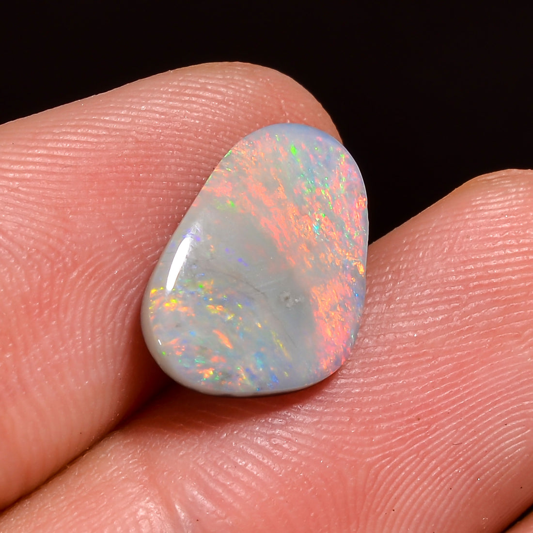 Natural Australian Opal Fancy Shape Cabochon Loose Gemstone For Making Jewelry 9X6X2 mm 1 Ct. OP-669