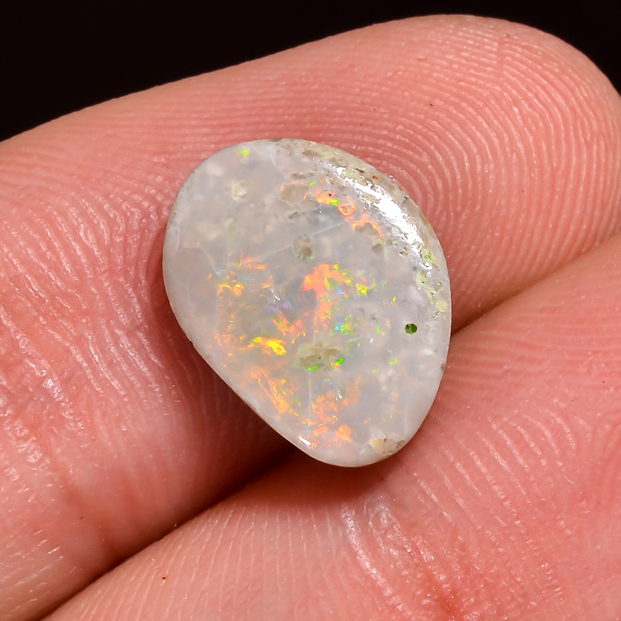 Natural Australian Opal Fancy Shape Cabochon Loose Gemstone For Making Jewelry 19X8X3 mm 3.5 Ct. OP-670