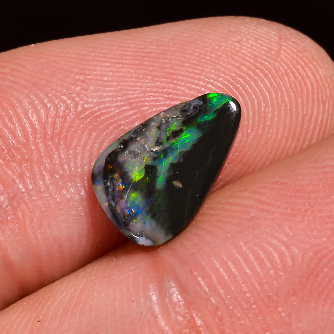 Natural Australian Opal Pear Shape Cabochon Loose Gemstone For Making Jewelry 16X13X1 mm 2.5 Ct. OP-672