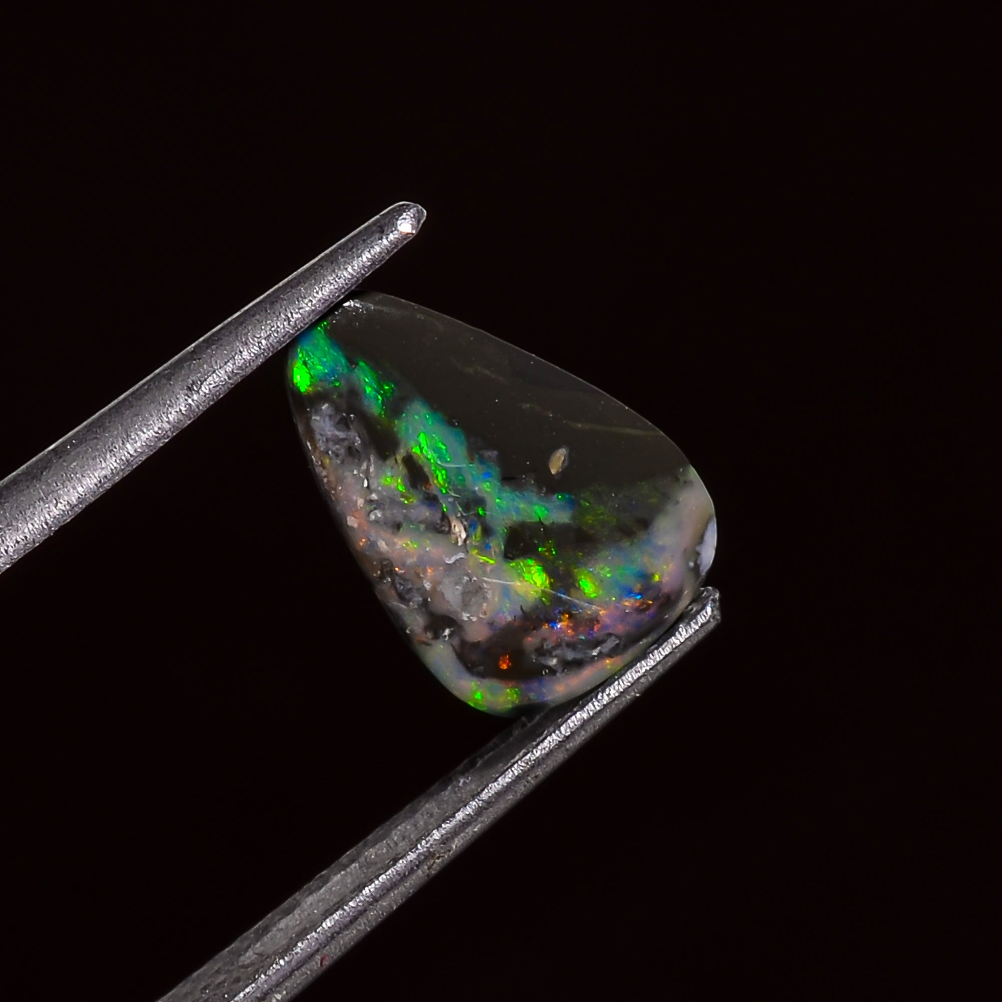 Natural Australian Opal Pear Shape Cabochon Loose Gemstone For Making Jewelry 16X13X1 mm 2.5 Ct. OP-672