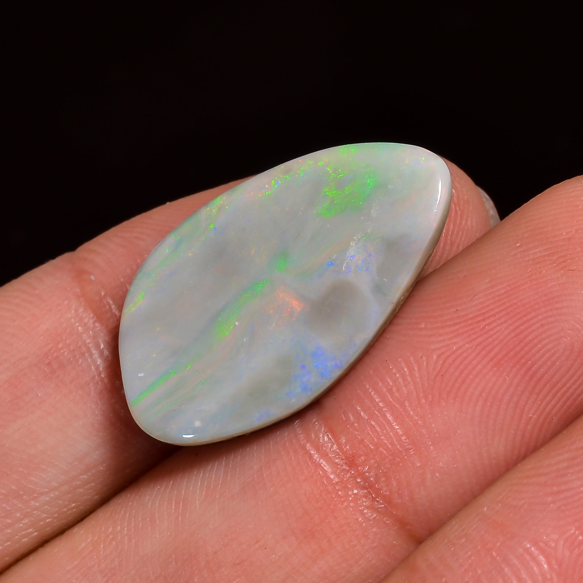 Natural Australian Opal Fancy Shape Cabochon Loose Gemstone For Making Jewelry 14X9X3 mm 3.5 Ct. OP-673