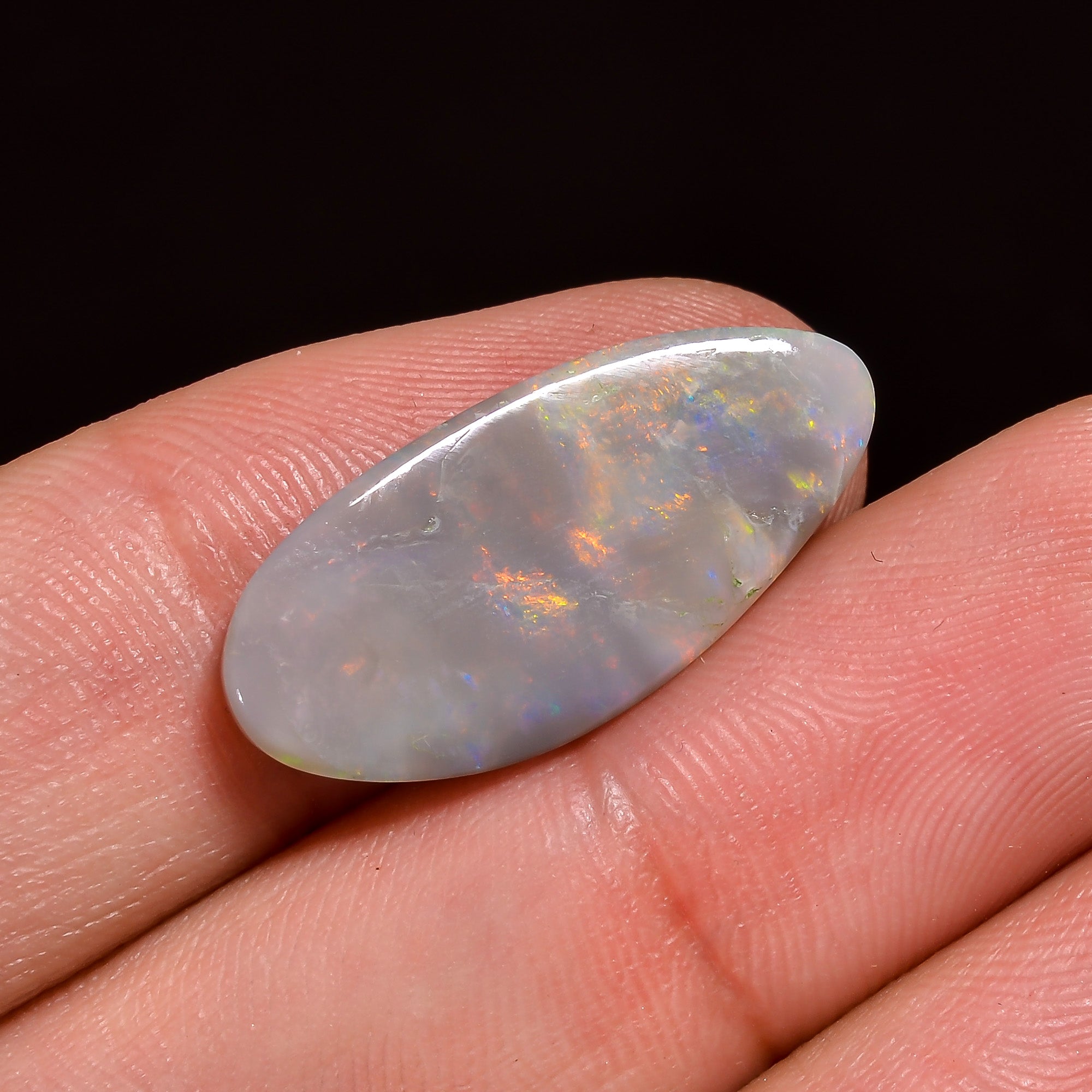 Natural Australian Opal Fancy Shape Cabochon Loose Gemstone For Making Jewelry 12X6X3 mm 1.5 Ct. OP-676