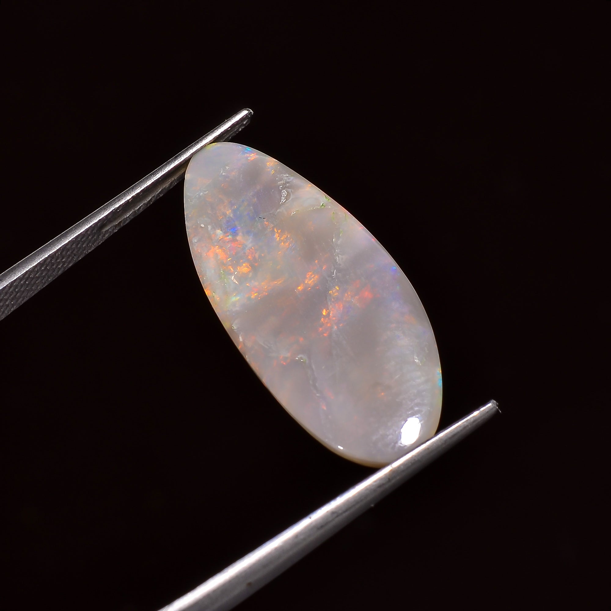 Natural Australian Opal Fancy Shape Cabochon Loose Gemstone For Making Jewelry 12X6X3 mm 1.5 Ct. OP-676
