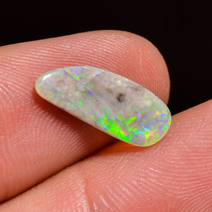 Natural Australian Opal Fancy Shape Cabochon Loose Gemstone For Making Jewelry 12X10X2 mm 2.5 Ct. OP-677