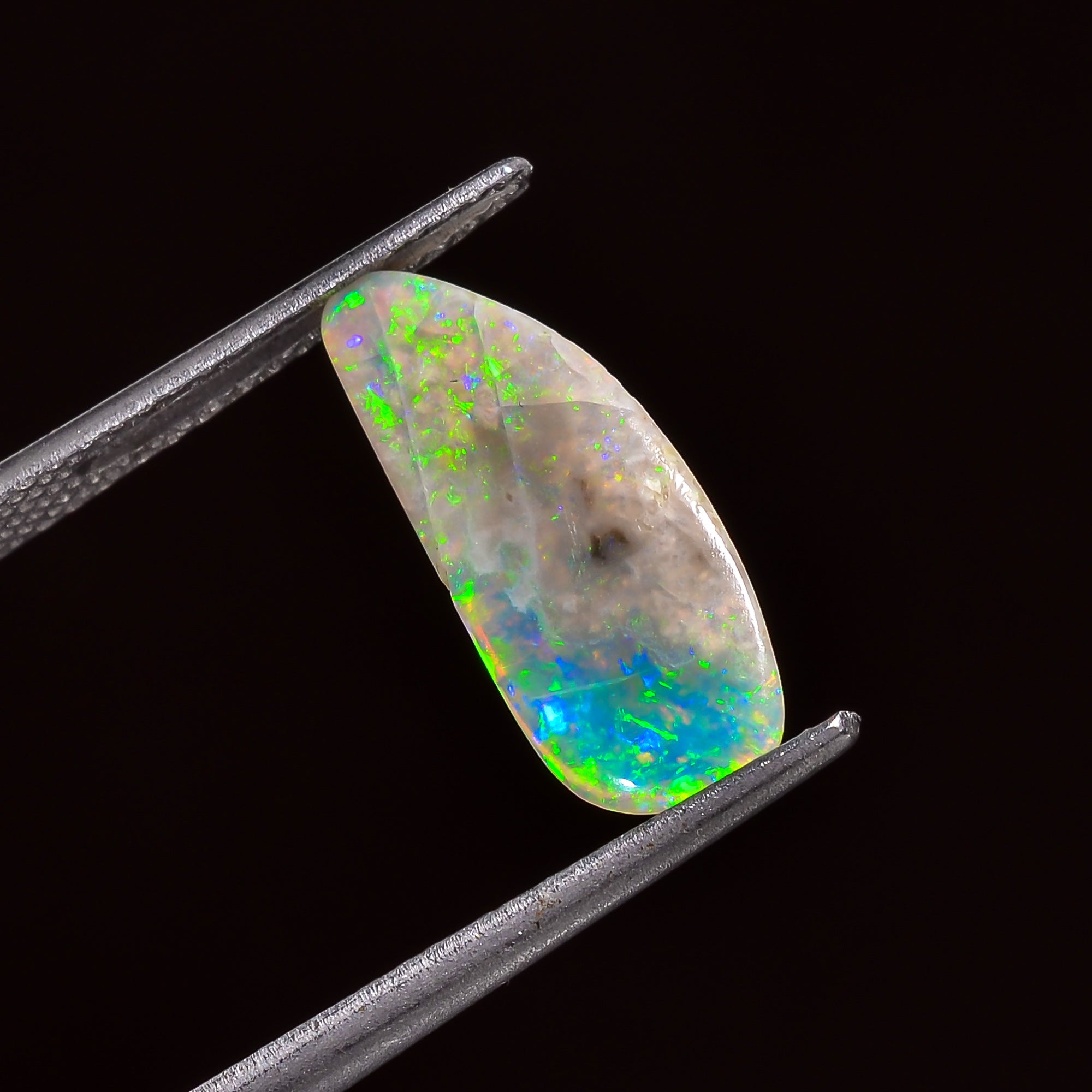 Natural Australian Opal Fancy Shape Cabochon Loose Gemstone For Making Jewelry 12X10X2 mm 2.5 Ct. OP-677