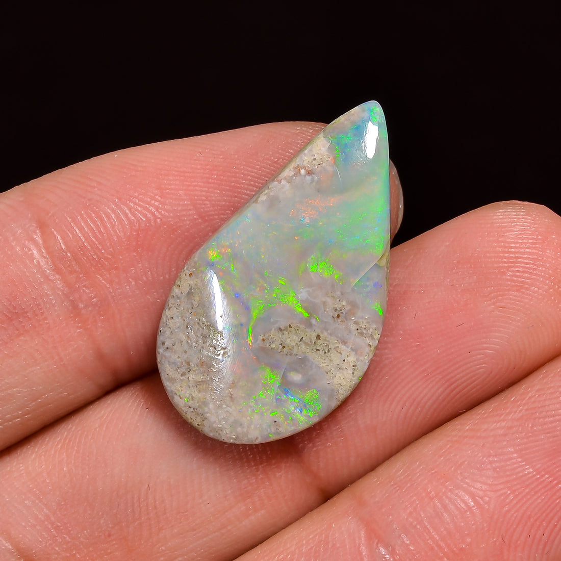 Natural Australian Opal Fancy Shape Cabochon Loose Gemstone For Making Jewelry 20X11X3 mm 5 Ct. OP-680