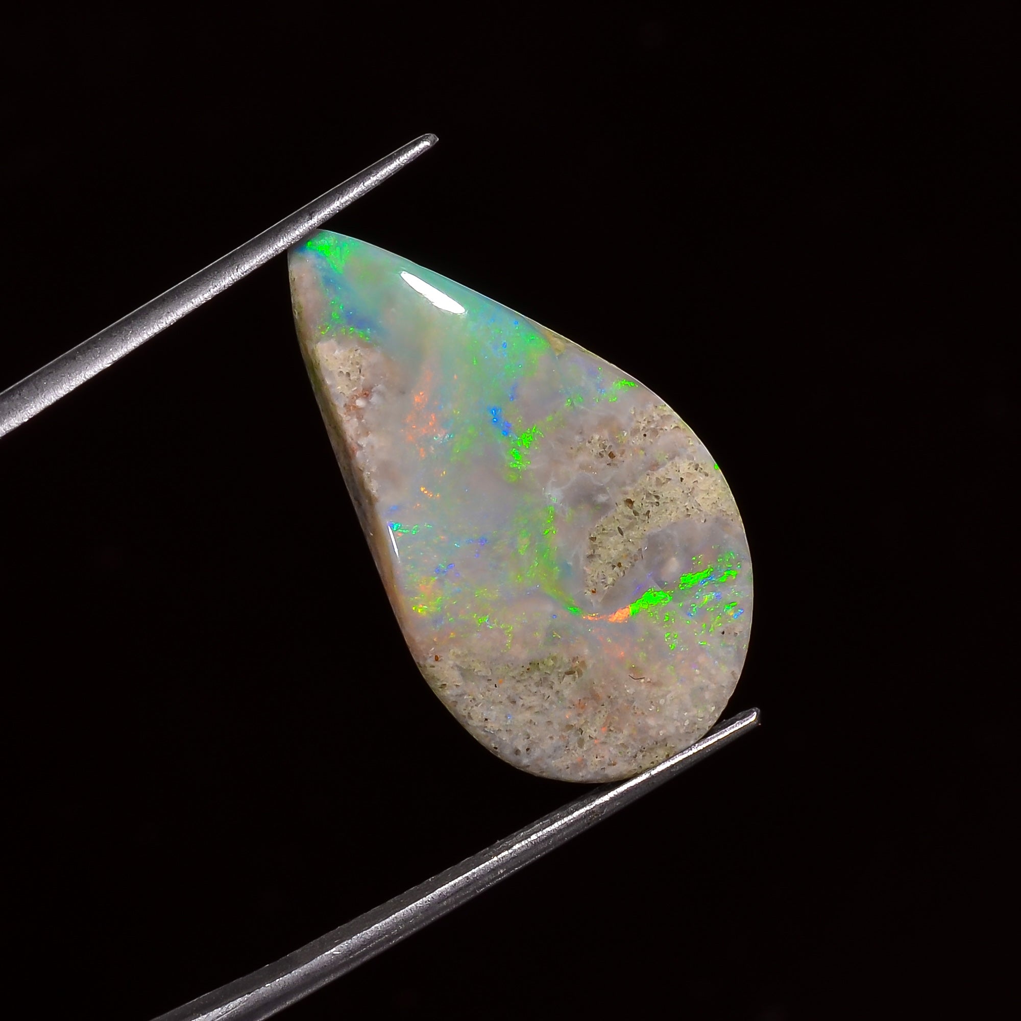 Natural Australian Opal Fancy Shape Cabochon Loose Gemstone For Making Jewelry 20X11X3 mm 5 Ct. OP-680