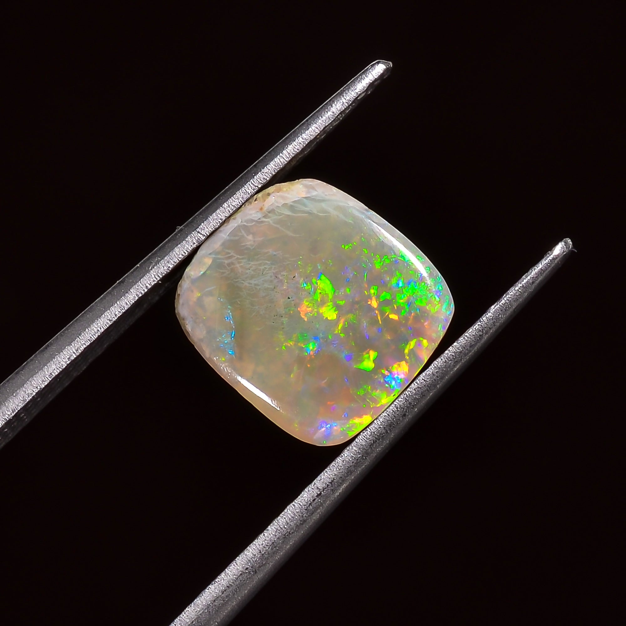 Natural Australian Opal Radiant Shape Cabochon Loose Gemstone For Making Jewelry 9X8X4 mm 2 Ct. OP-686