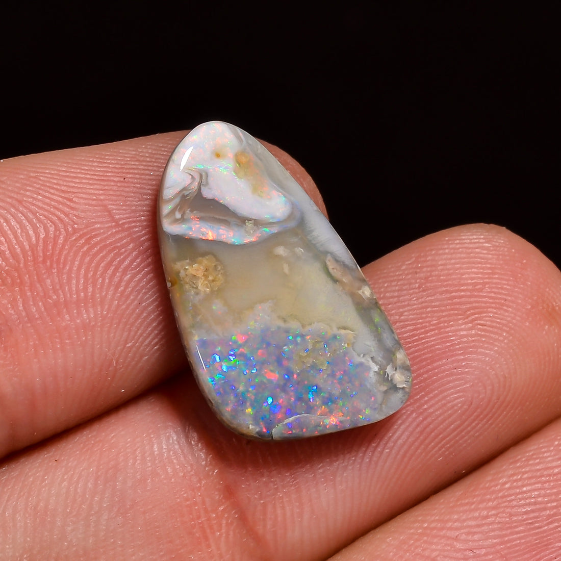 Natural Australian Opal Fancy Shape Cabochon Loose Gemstone For Making Jewelry 19X11X3 mm 5 Ct. OP-691