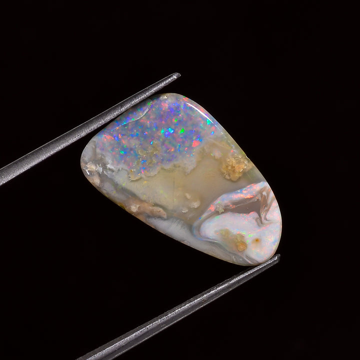 Natural Australian Opal Fancy Shape Cabochon Loose Gemstone For Making Jewelry 19X11X3 mm 5 Ct. OP-691