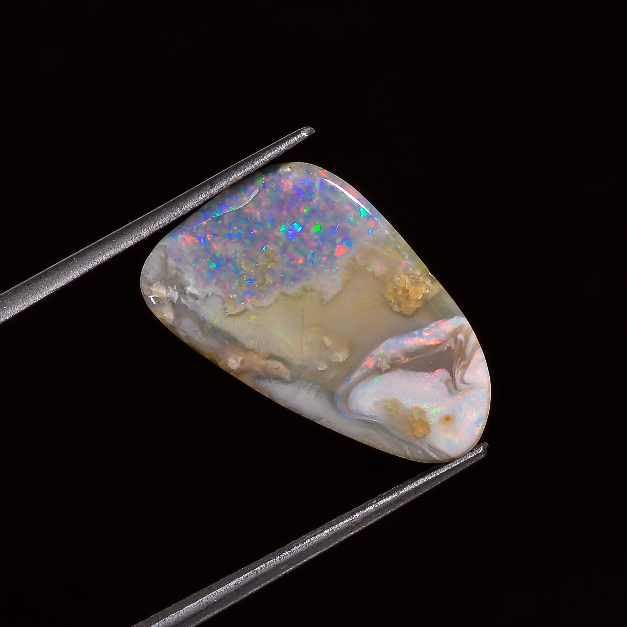Natural Australian Opal Fancy Shape Cabochon Loose Gemstone For Making Jewelry 19X11X3 mm 5 Ct. OP-691