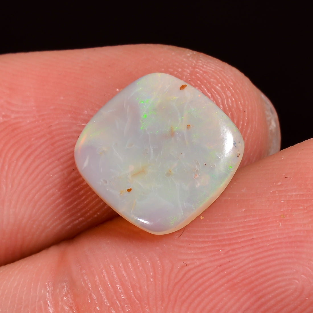 Natural Australian Opal Cushion Shape Cabochon Loose Gemstone For Making Jewelry 10X10X1 mm 1.5 Ct. OP-697
