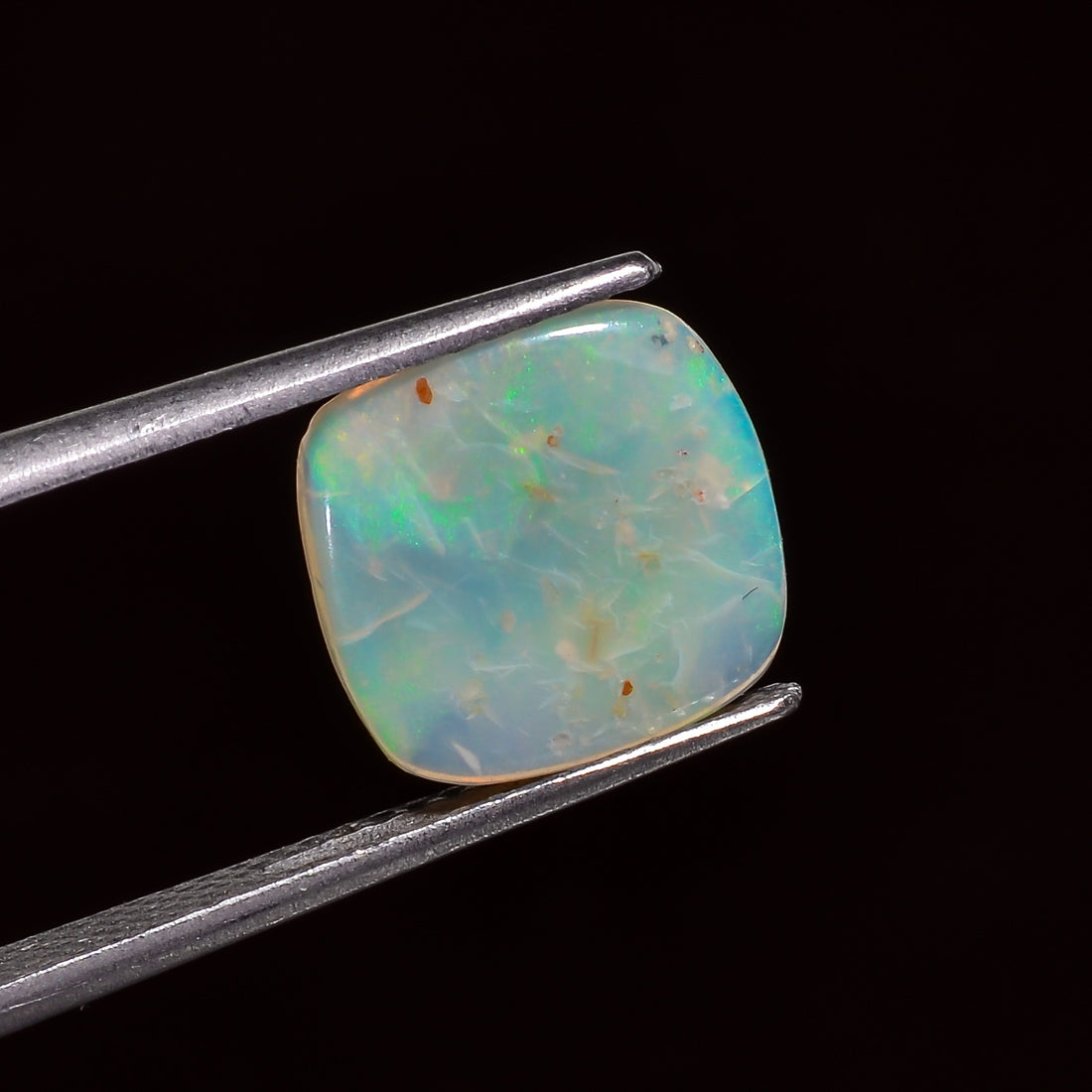 Natural Australian Opal Cushion Shape Cabochon Loose Gemstone For Making Jewelry 10X10X1 mm 1.5 Ct. OP-697