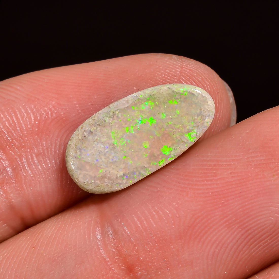 Natural Australian Opal Fancy Shape Cabochon Loose Gemstone For Making Jewelry 15X8X2 mm 2.5 Ct. OP-698