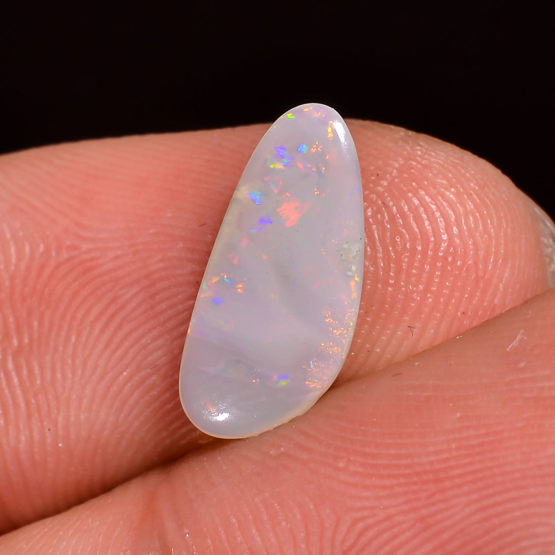 Natural Australian Opal Fancy Shape Cabochon Loose Gemstone For Making Jewelry 13X6X1 mm 1 Ct. OP-700