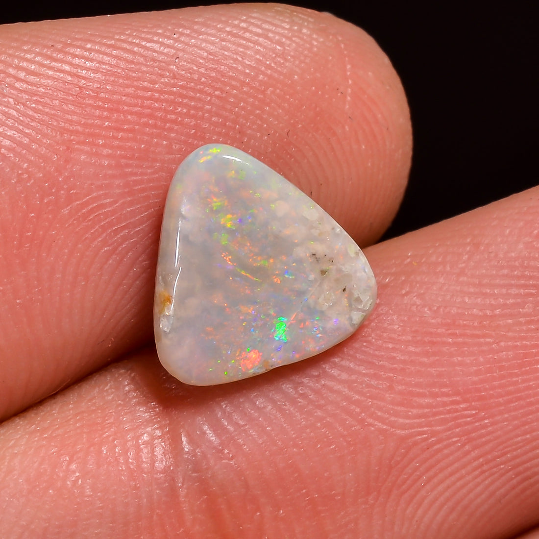 Natural Australian Opal Triangle Shape Cabochon Loose Gemstone For Making Jewelry 9X9X3 mm 1.5 Ct. OP-701