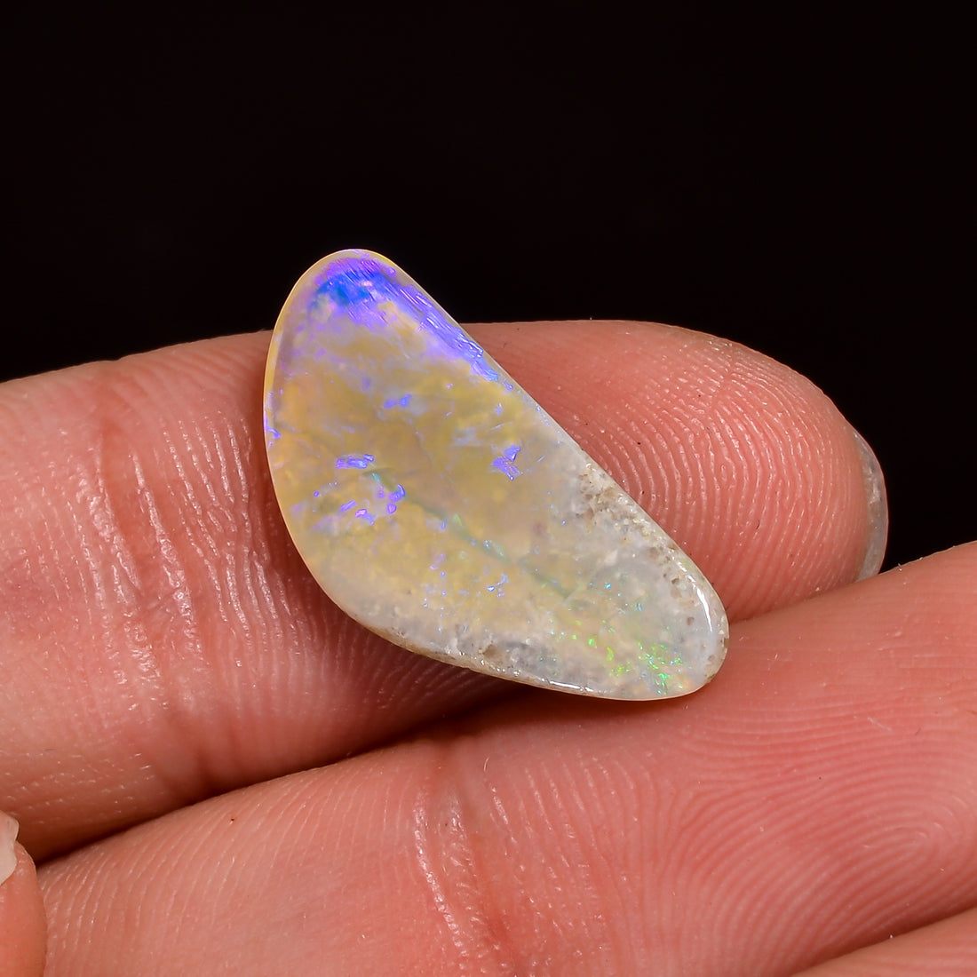 Natural Australian Opal Fancy Shape Cabochon Loose Gemstone For Making Jewelry 19X9X2 mm 2.5 Ct. OP-702