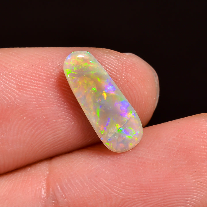 Natural Australian Opal Fancy Shape Cabochon Loose Gemstone For Making Jewelry 13X5X2 mm 1 Ct. OP-706