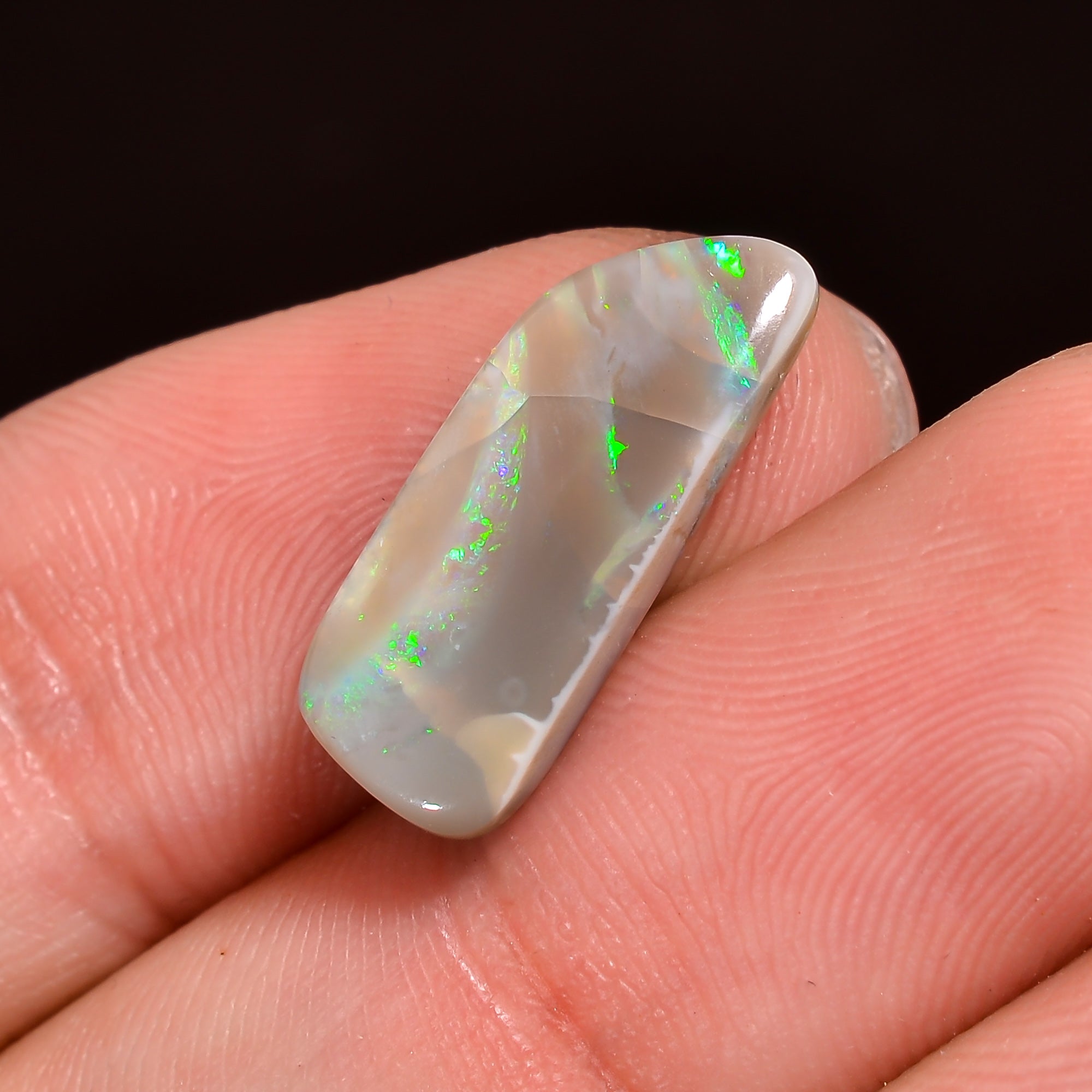 Natural Australian Opal Fancy Shape Cabochon Loose Gemstone For Making Jewelry 18X7X3 mm 3.5 Ct. OP-711