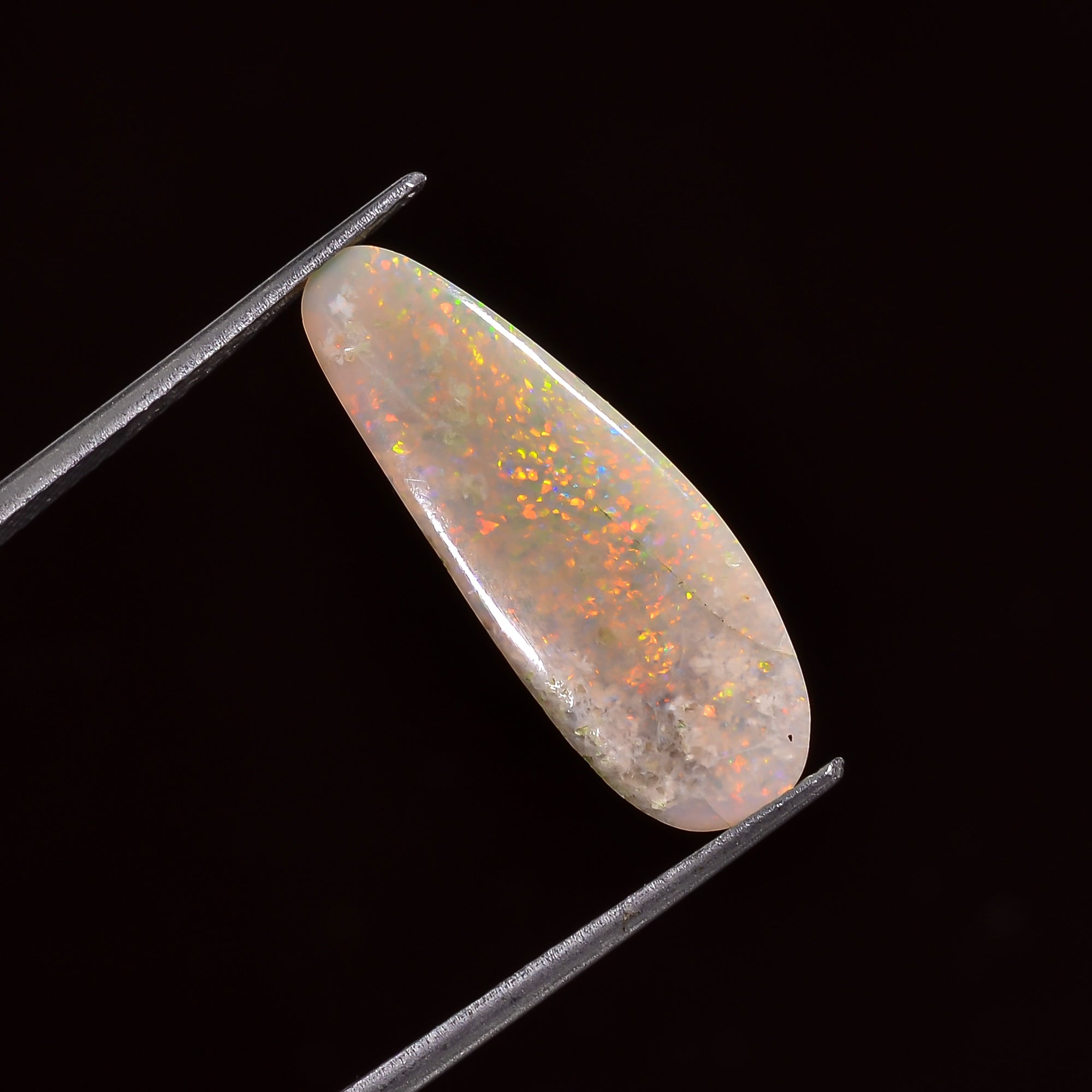 Natural Australian Opal Fancy Shape Cabochon Loose Gemstone For Making Jewelry 22X7X2 mm 3 Ct. OP-712
