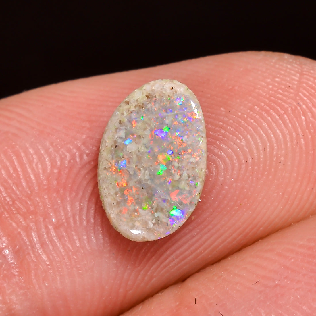 Natural Australian Opal Fancy Shape Cabochon Loose Gemstone For Making Jewelry 9X6X1 mm 0.5 Ct. OP-713