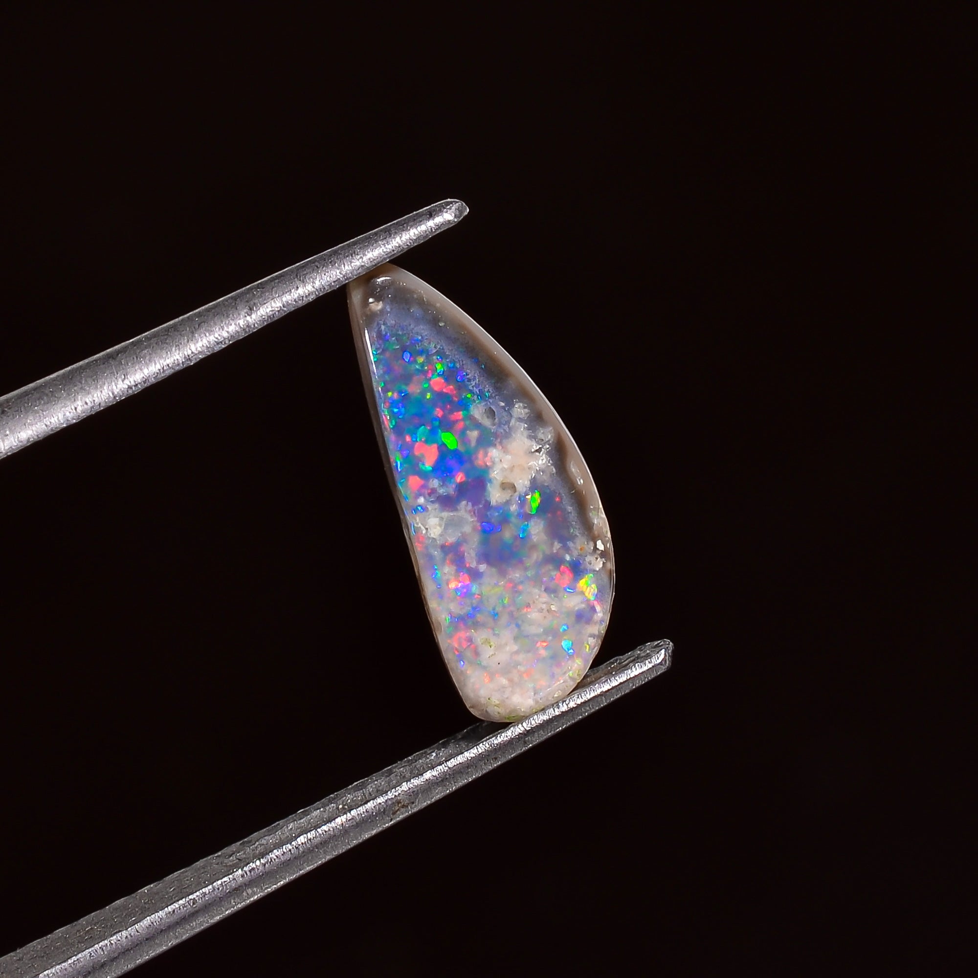 Natural Australian Opal Fancy Shape Cabochon Loose Gemstone For Making Jewelry 12X5X1 mm 1 Ct. OP-717