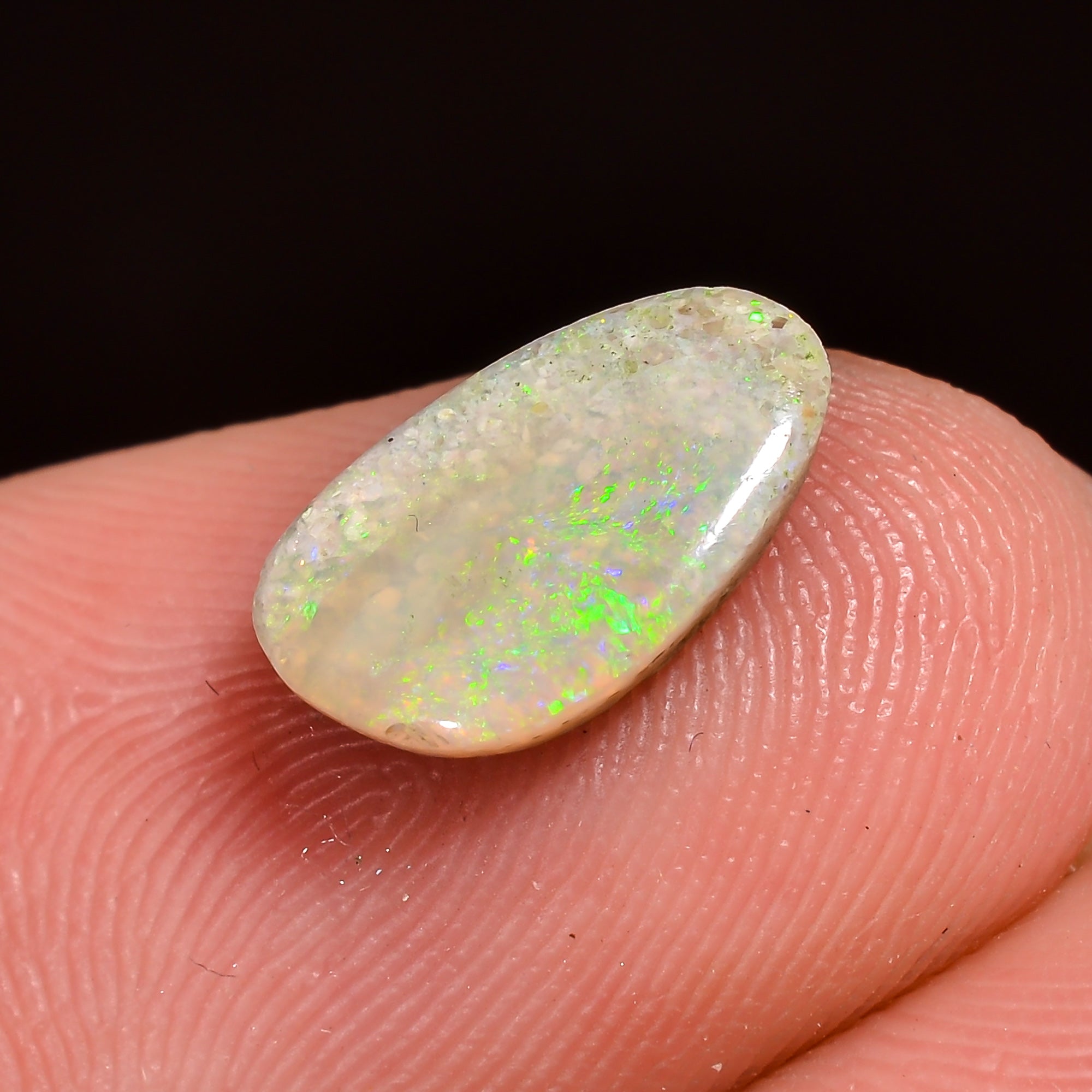 Natural Australian Opal Fancy Shape Cabochon Loose Gemstone For Making Jewelry 10X6X2 mm 1 Ct. OP-718