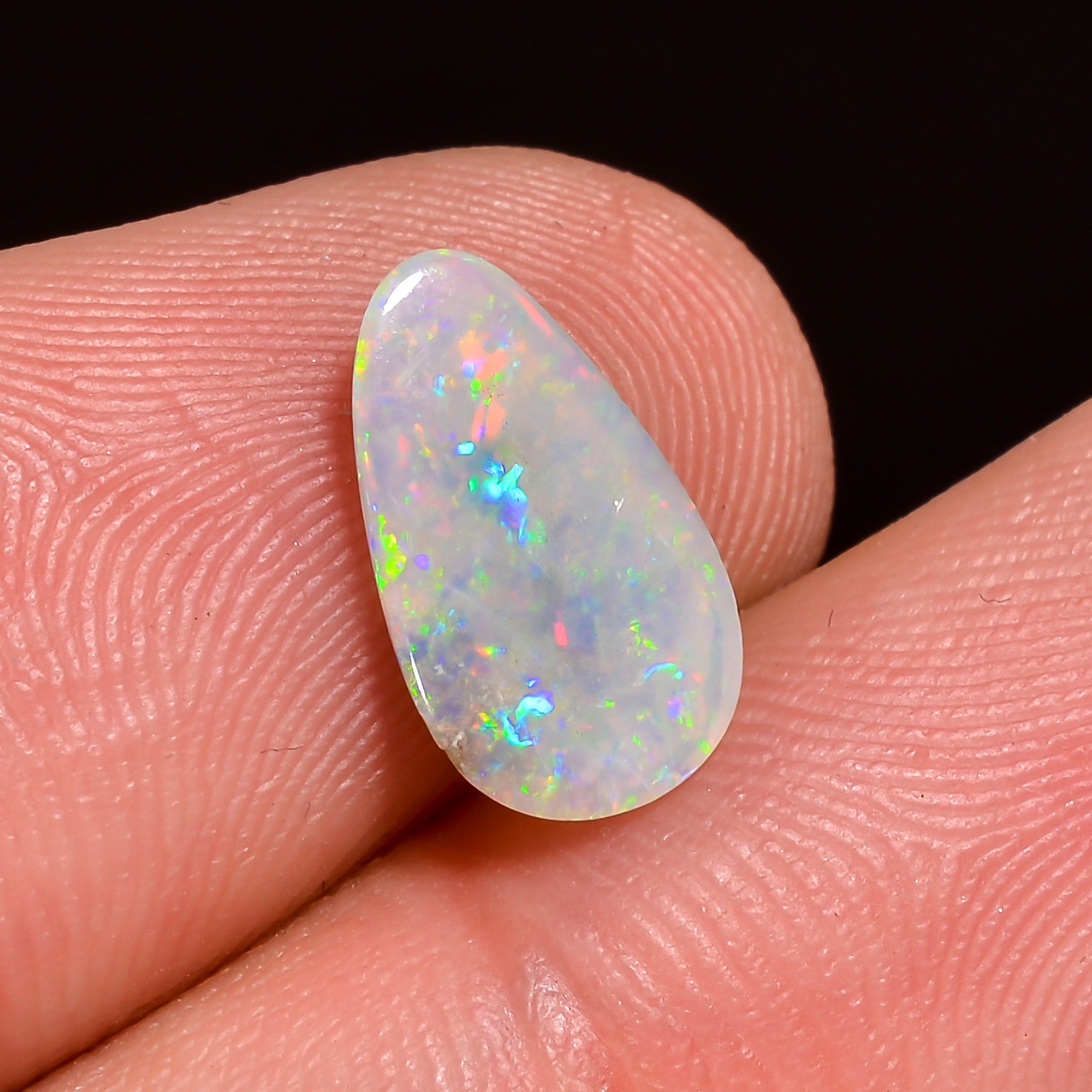 Natural Australian Opal Fancy Shape Cabochon Loose Gemstone For Making Jewelry 11X7X1 mm 1 Ct. OP-719