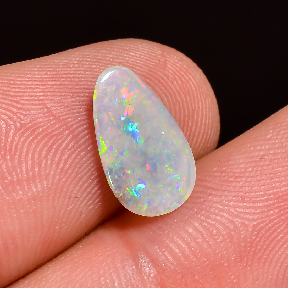 Natural Australian Opal Fancy Shape Cabochon Loose Gemstone For Making Jewelry 11X7X1 mm 1 Ct. OP-719
