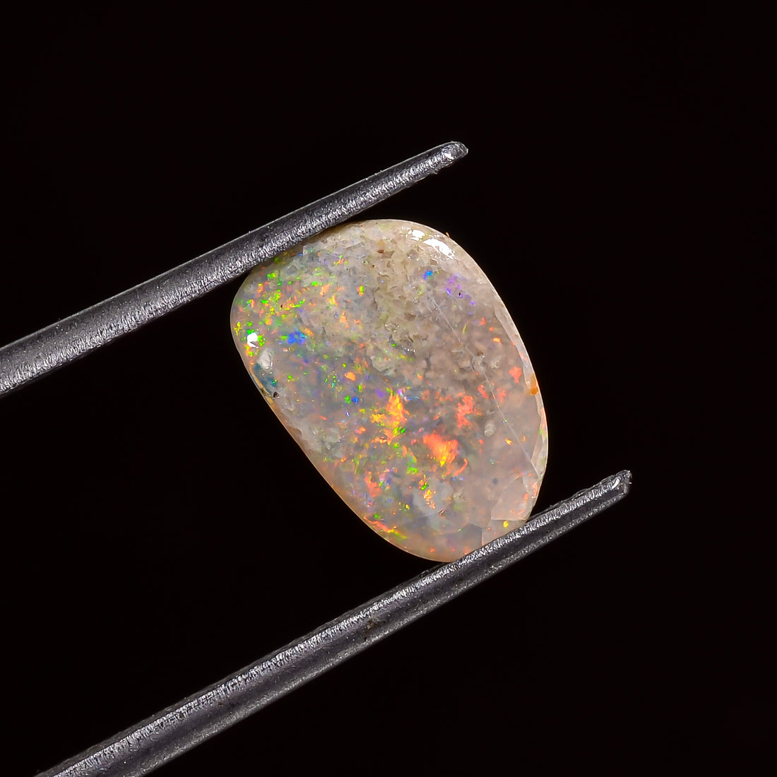 Natural Australian Opal Fancy Shape Cabochon Loose Gemstone For Making Jewelry 10X7X1 mm 1 Ct. OP-720