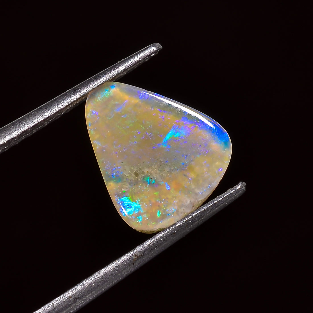 Natural Australian Opal Pear Shape Cabochon Loose Gemstone For Making Jewelry 9X8X1 mm 1 Ct. OP-722
