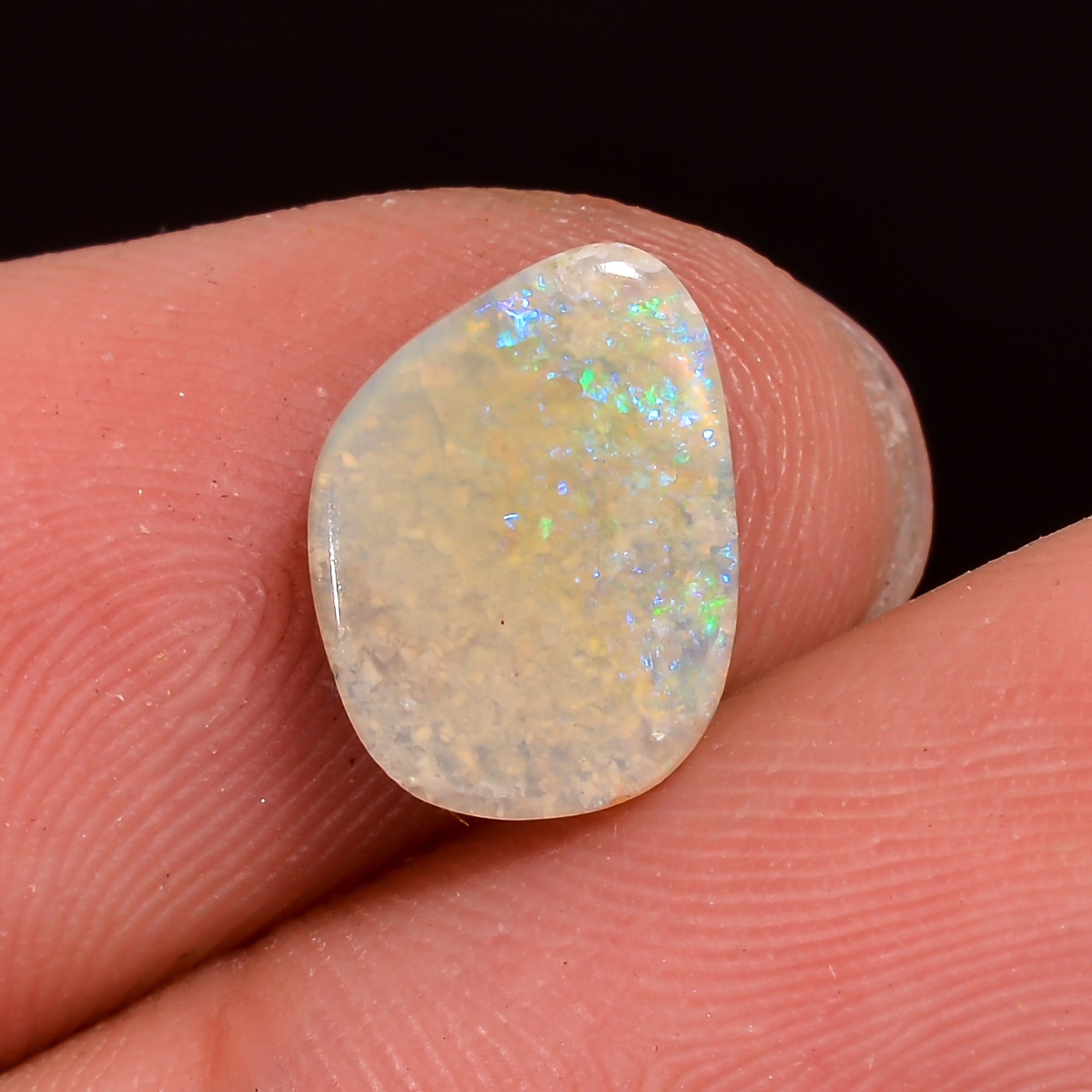 Natural Australian Opal Fancy Shape Cabochon Loose Gemstone For Making Jewelry 10X8X2 mm 1 Ct. OP-723