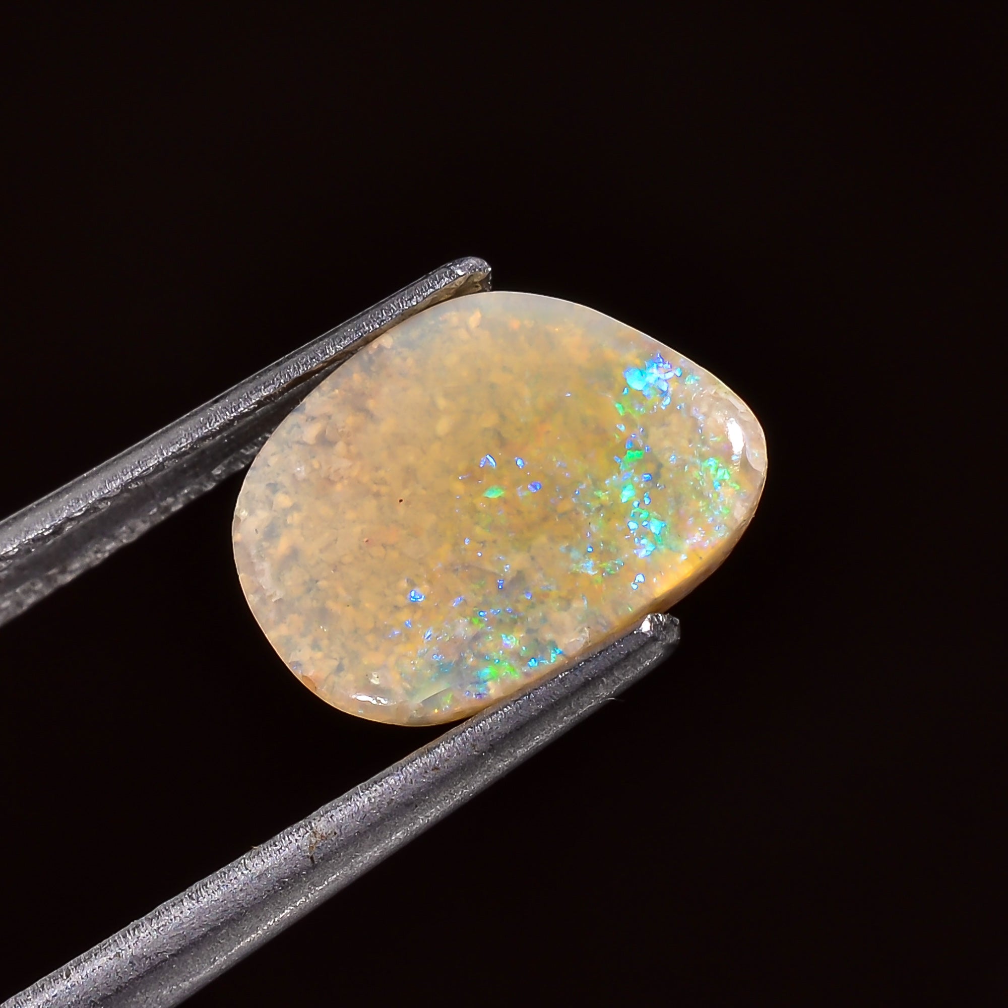 Natural Australian Opal Fancy Shape Cabochon Loose Gemstone For Making Jewelry 10X8X2 mm 1 Ct. OP-723