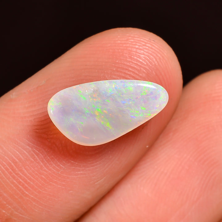 Natural Australian Opal Fancy Shape Cabochon Loose Gemstone For Making Jewelry 12X6X1 mm 1 Ct. OP-724
