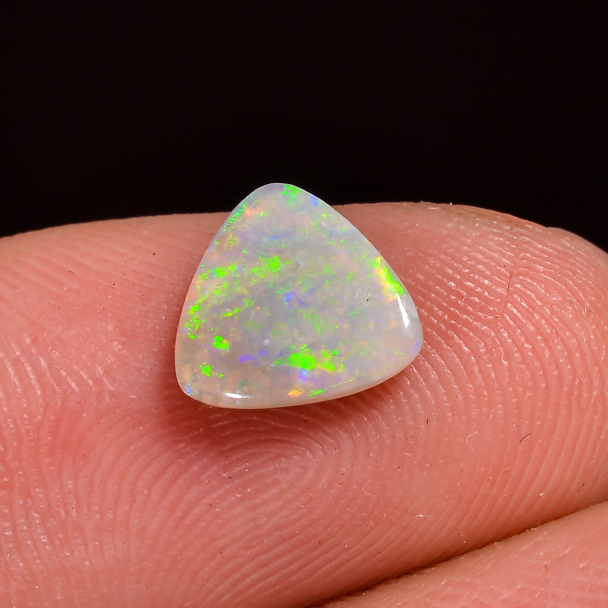 Natural Australian Opal Triangle Shape Cabochon Loose Gemstone For Making Jewelry 7X7X2 mm 1 Ct. OP-725