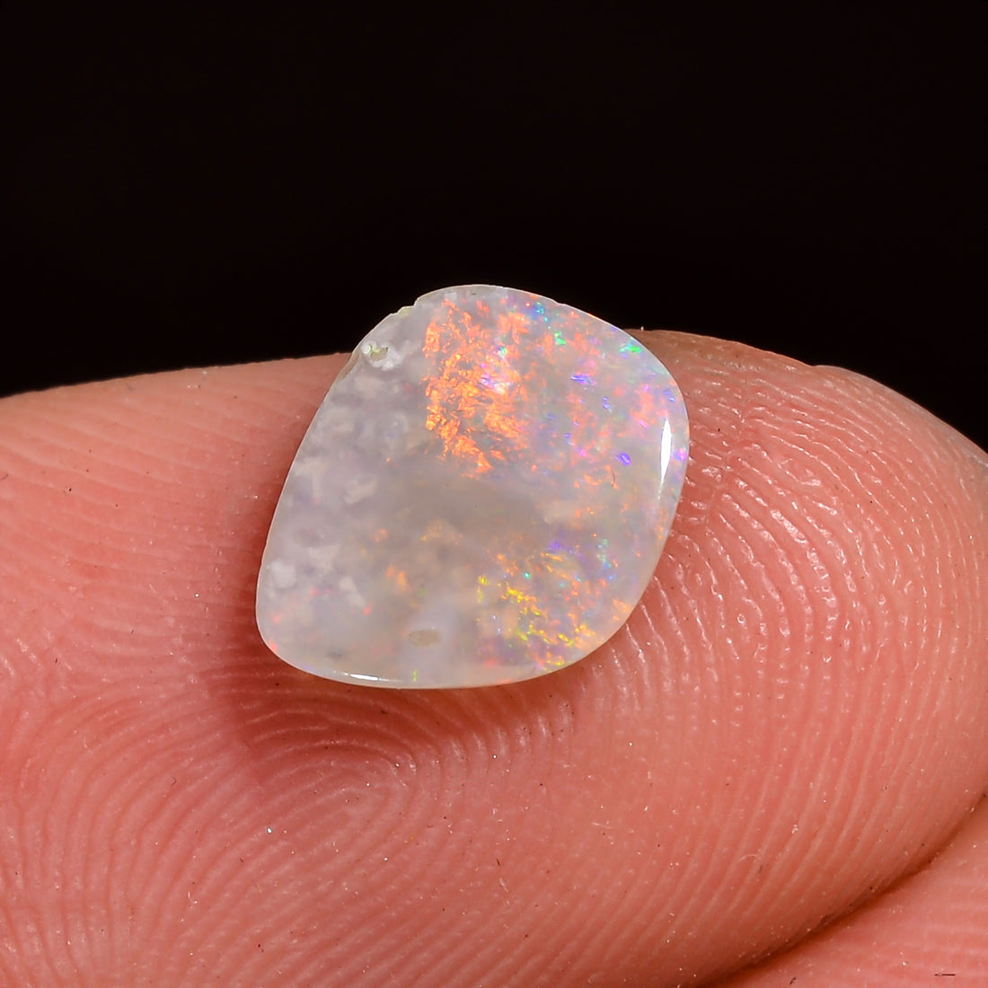 Natural Australian Opal Fancy Shape Cabochon Loose Gemstone For Making Jewelry 8X7X1 mm 1 Ct. OP-726