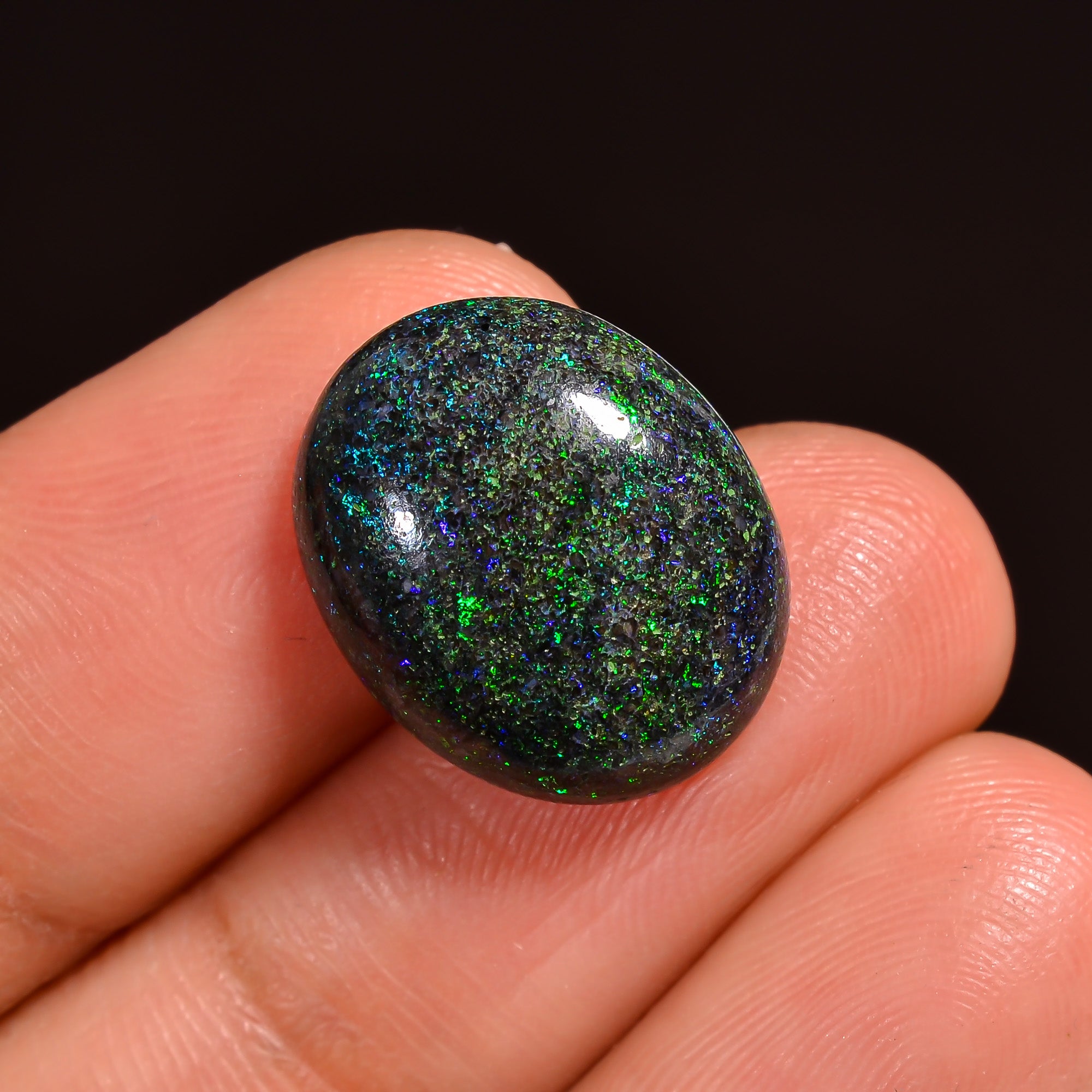 Andamooka Opal Oval Shape Cabochon Loose Gemstone For Making Jewelry 15X13X5 mm 6.5 Ct. OP-734