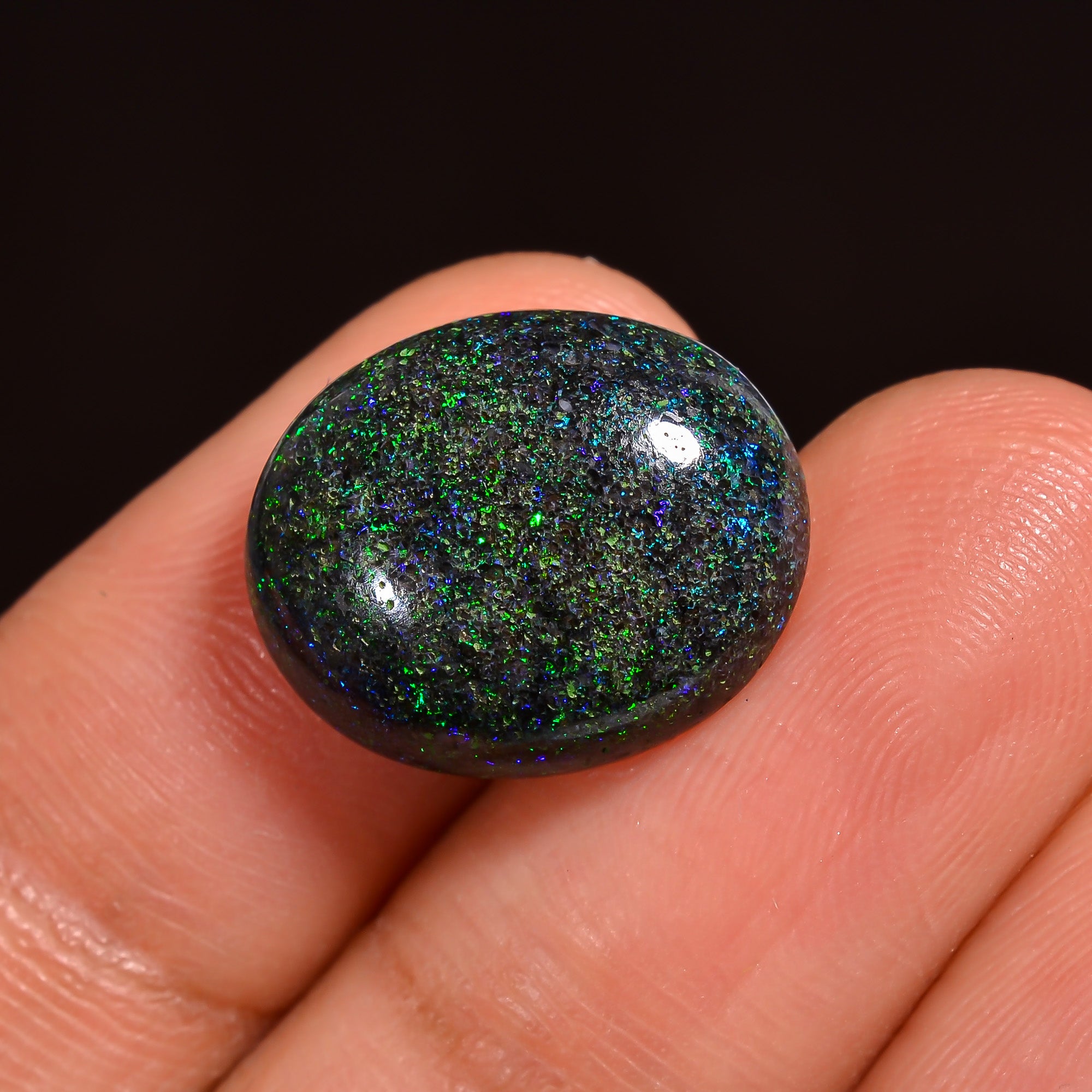 Andamooka Opal Oval Shape Cabochon Loose Gemstone For Making Jewelry 15X13X5 mm 6.5 Ct. OP-734