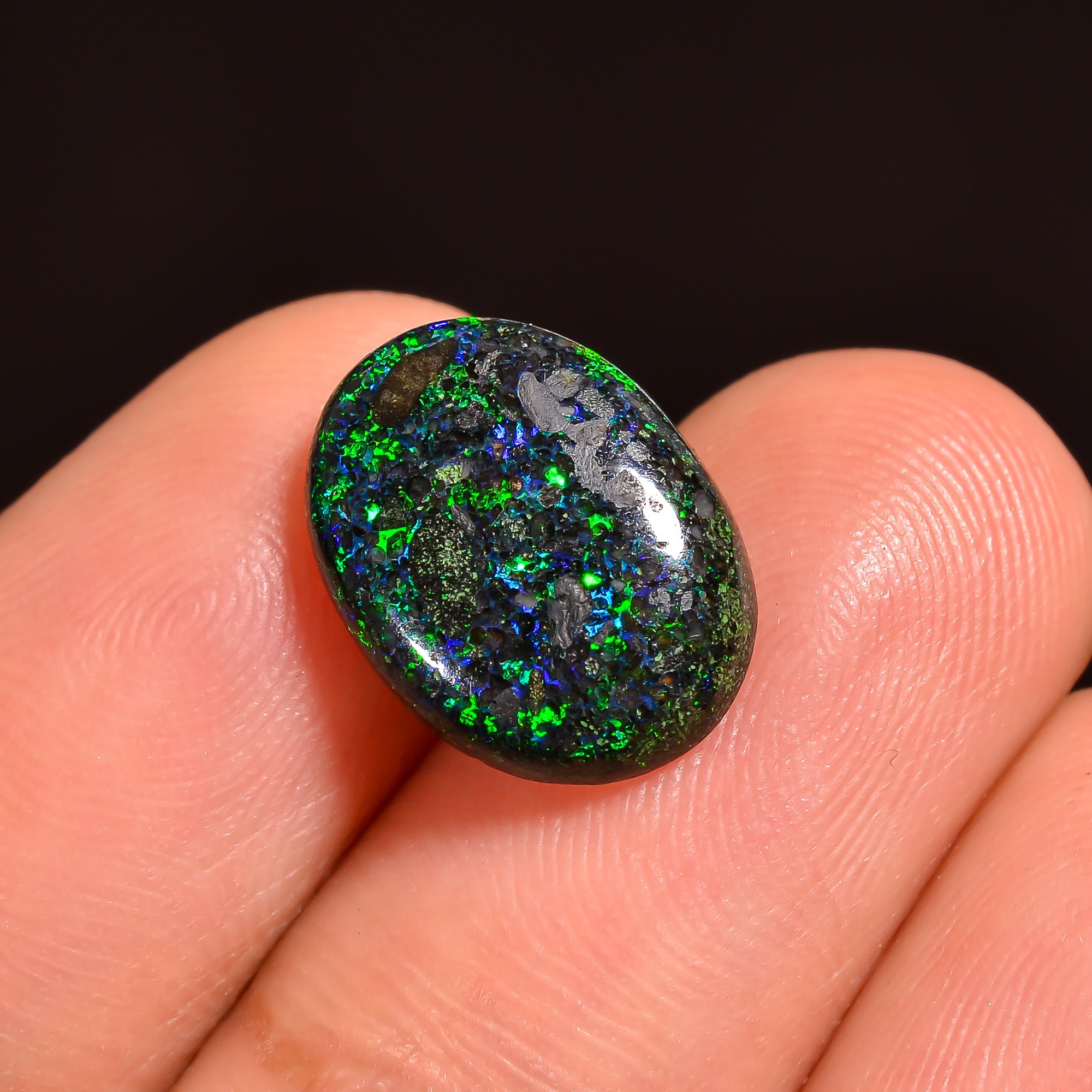 Andamooka Opal Oval Shape Cabochon Loose Gemstone For Making Jewelry 13X9X4 mm 3 Ct. OP-737