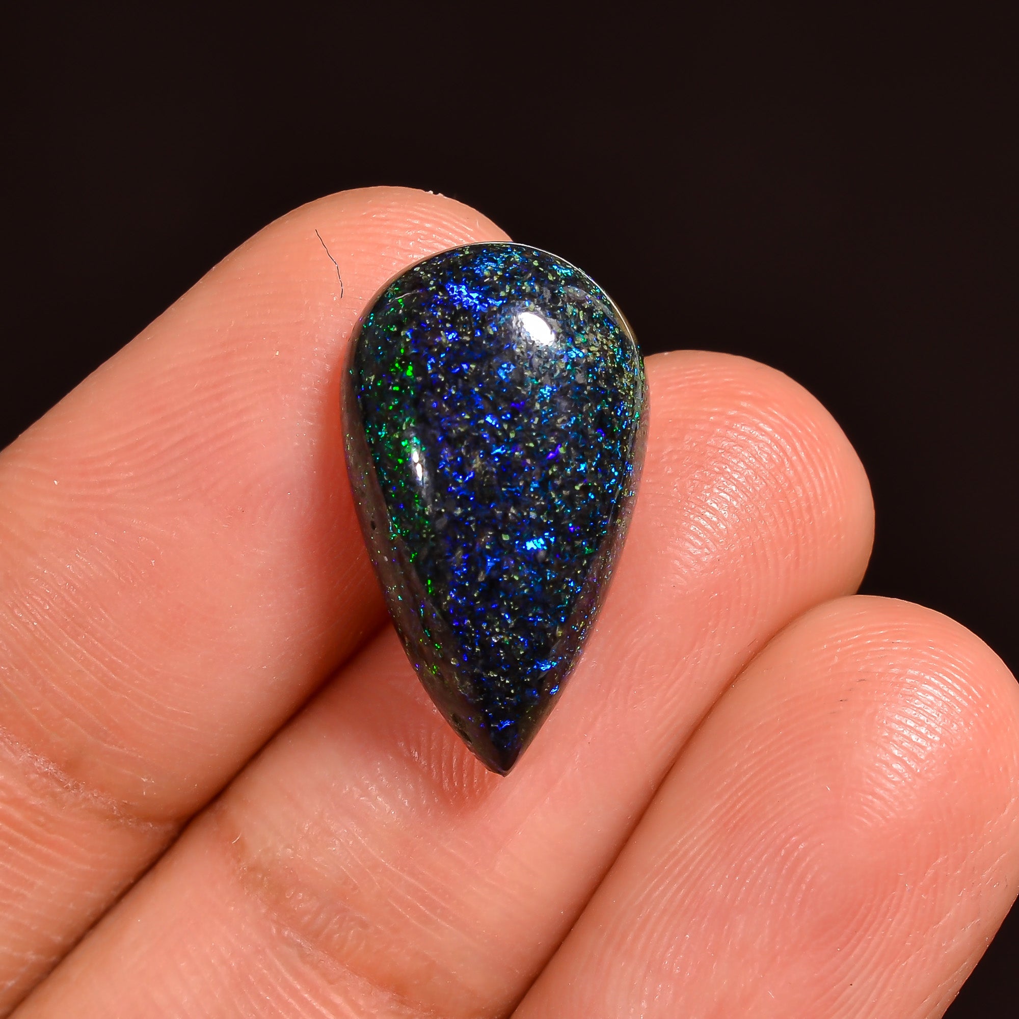 Andamooka Opal Pear Shape Cabochon Loose Gemstone For Making Jewelry 17X10X5 mm 6 Ct. OP-738