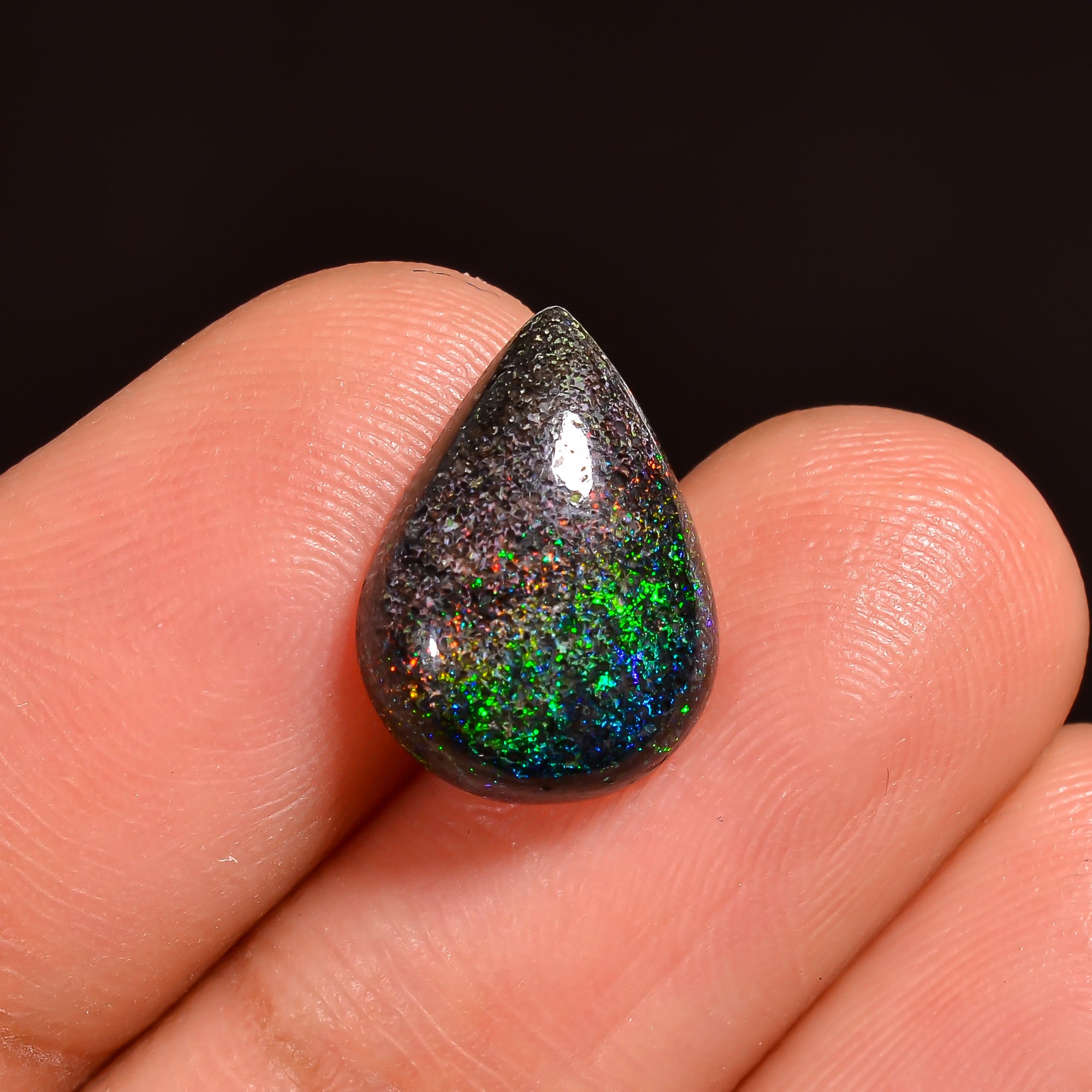 Andamooka Opal Pear Shape Cabochon Loose Gemstone For Making Jewelry 13X9X4 mm 3 Ct. OP-739