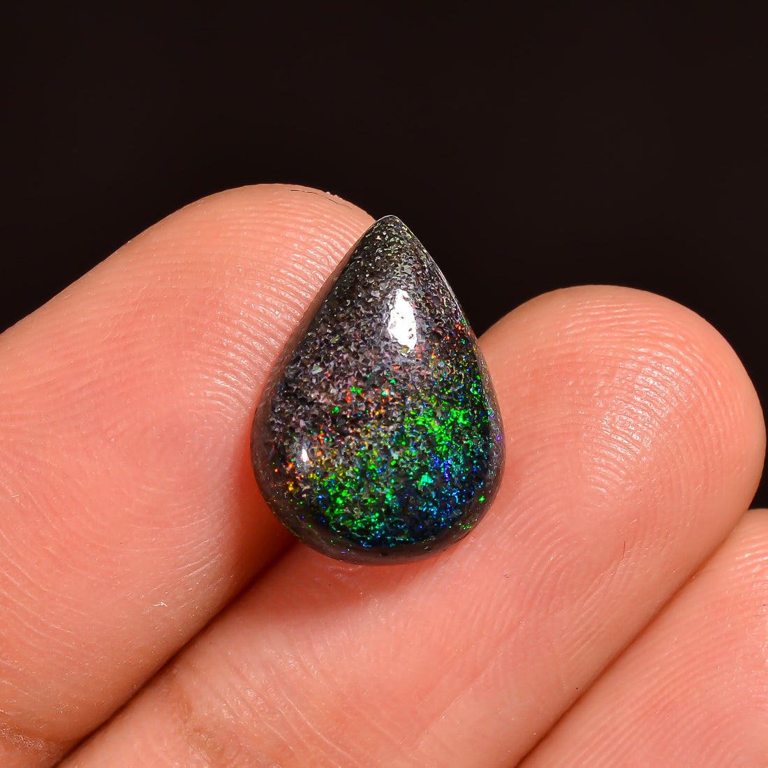 Andamooka Opal Pear Shape Cabochon Loose Gemstone For Making Jewelry 13X9X4 mm 3 Ct. OP-739