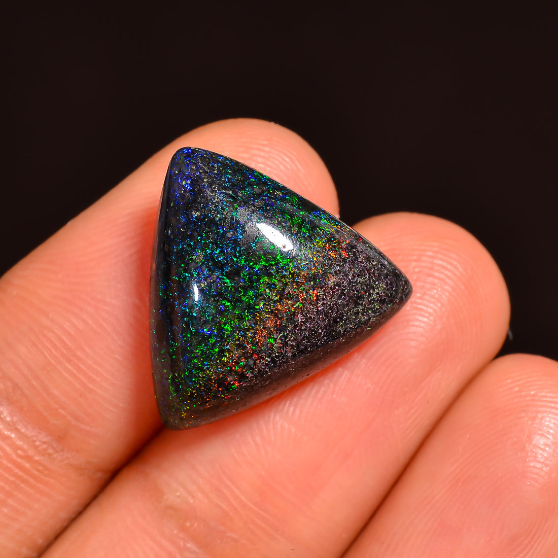 Andamooka Opal Triangle Shape Cabochon Loose Gemstone For Making Jewelry 16X16X6 mm 8 Ct. OP-743