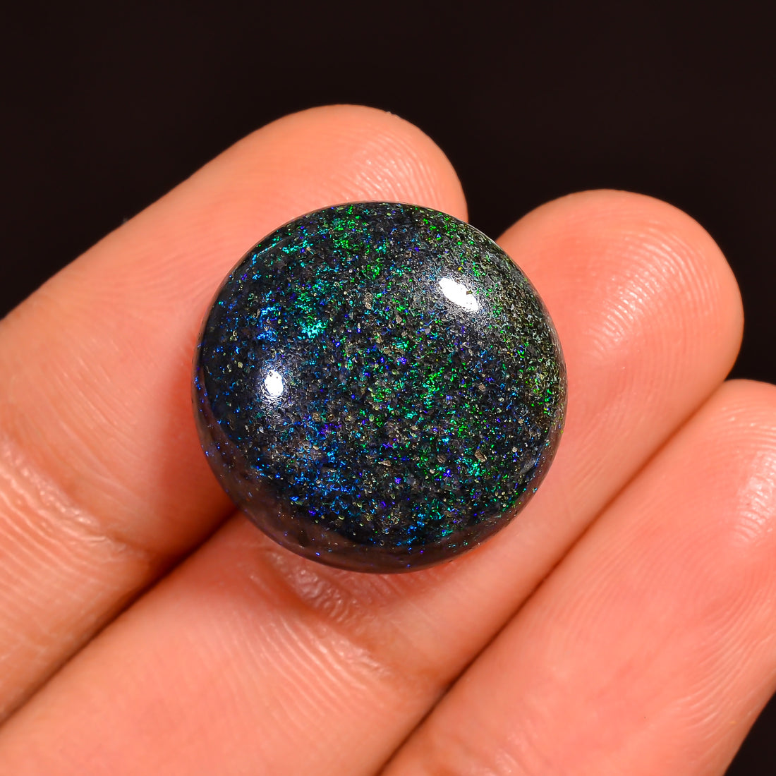 Andamooka Opal Round Shape Cabochon Loose Gemstone For Making Jewelry 17X17X6 mm 12 Ct. OP-749