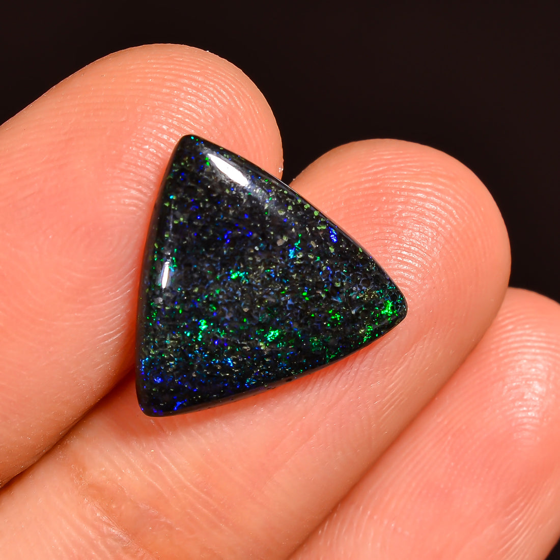 Andamooka Opal Triangle Shape Cabochon Loose Gemstone For Making Jewelry 13X13X3 mm 3 Ct. OP-751