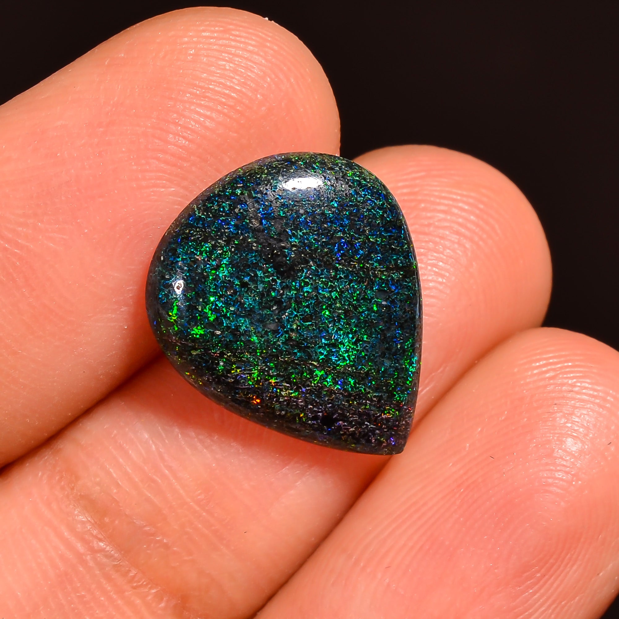 Andamooka Opal Pear Shape Cabochon Loose Gemstone For Making Jewelry 15X12X3 mm 3 Ct. OP-752