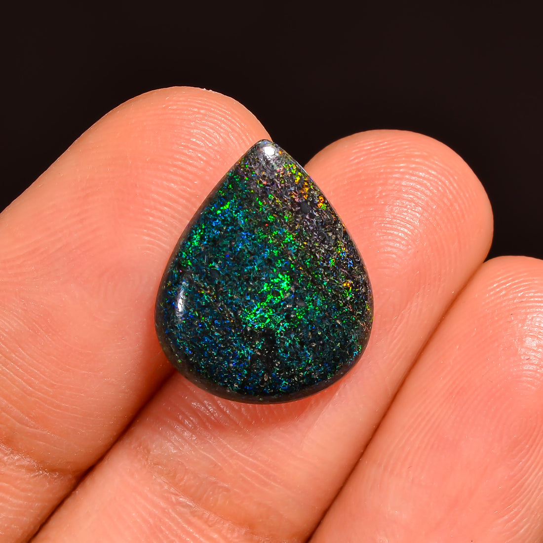 Andamooka Opal Pear Shape Cabochon Loose Gemstone For Making Jewelry 15X12X3 mm 3 Ct. OP-752